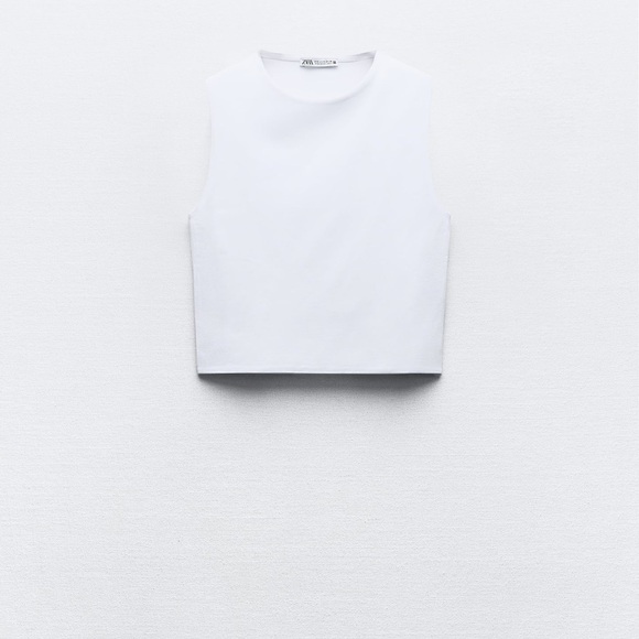 SLEEVELESS CROP TOP - Picture 2 of 3